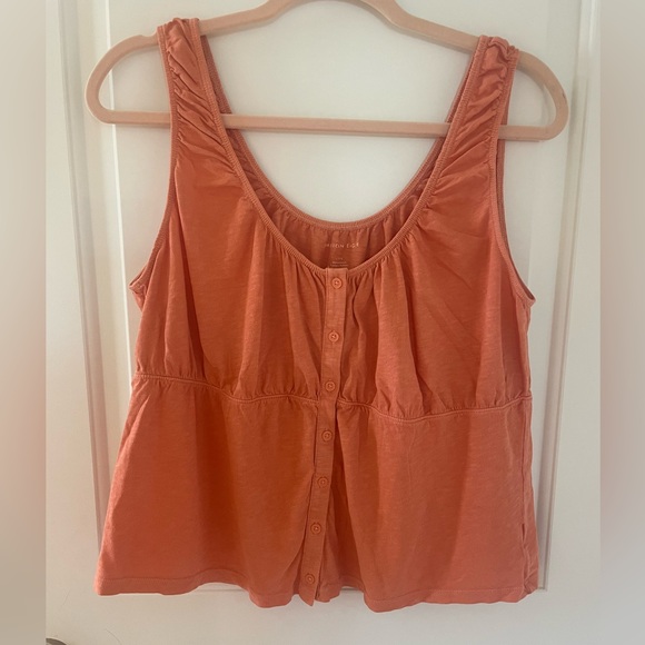 American Eagle, cropped, peplum-style, cotton tank top. NWOT. - Picture 2 of 3